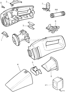 Page A Diagram and Parts List for VP300T Type 2 Black and Decker Upright Vacuum